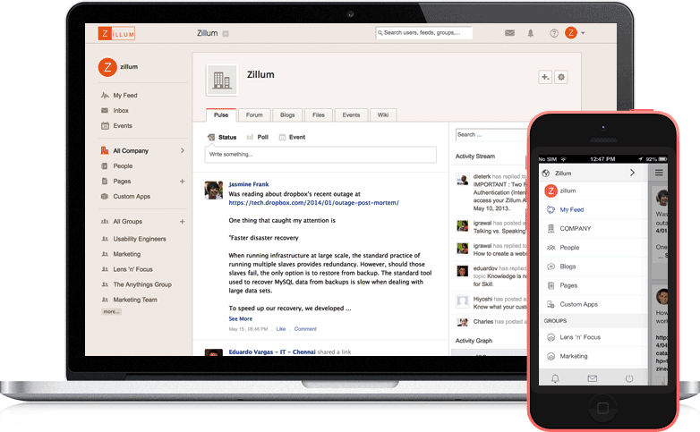 移动端企业协作办公平台