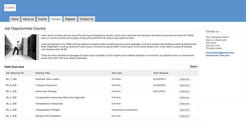 多职位网站页面