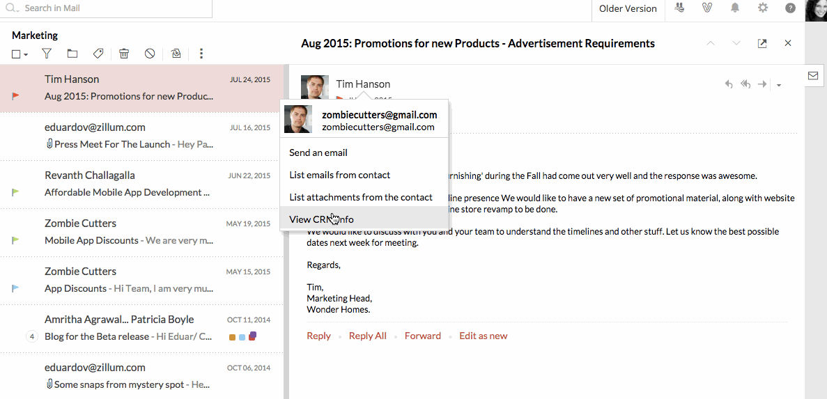 企业邮箱集成crm系统