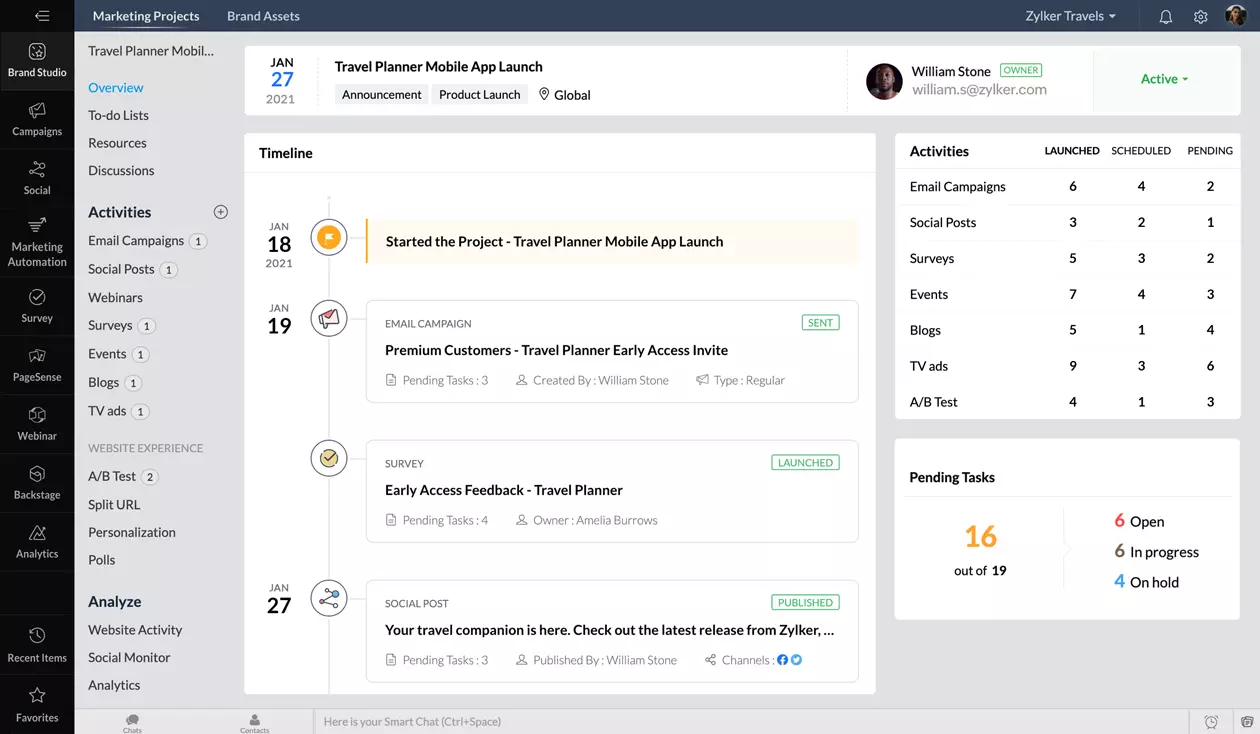 新营销激活员工生产力 Zoho推出营销套件Marketing Plus