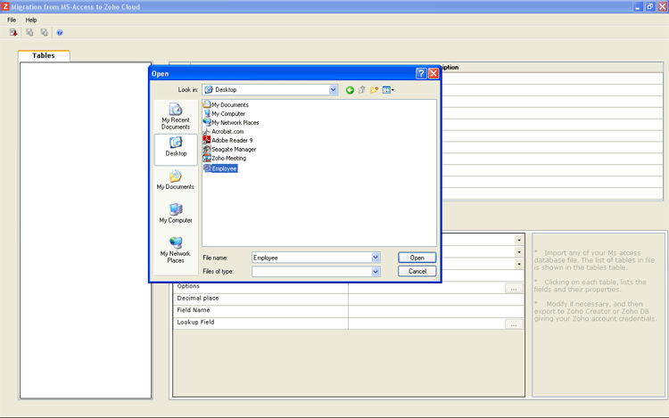 Import MS Access File
