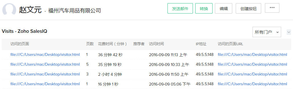 Zoho CRM集成在线客服工具