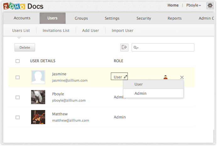 Admin Console - Assign Role