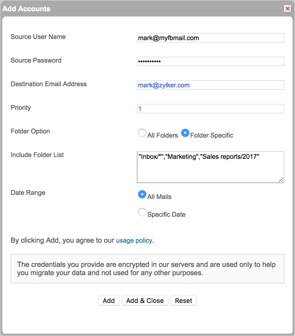 Zoho Mail 通过pop Imap 进行邮件迁移