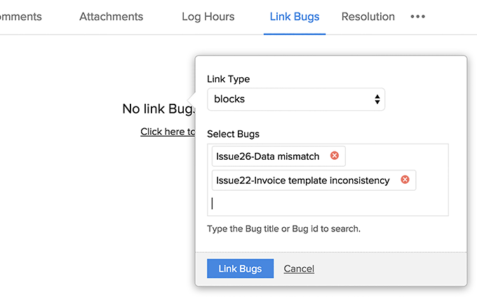 link bugs