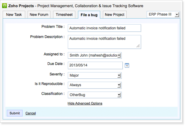 从 Gmail 提交i问题