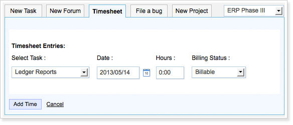 在时间表中记录时间