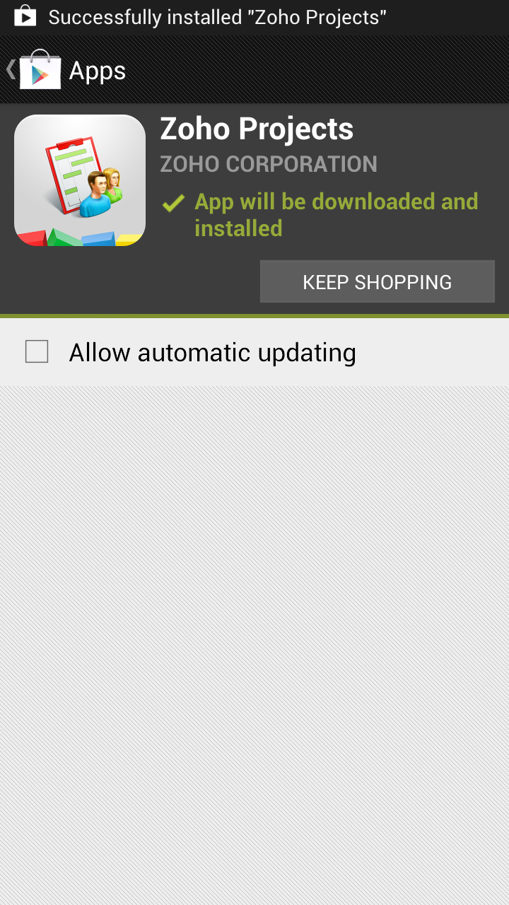 Android Successfully Installed