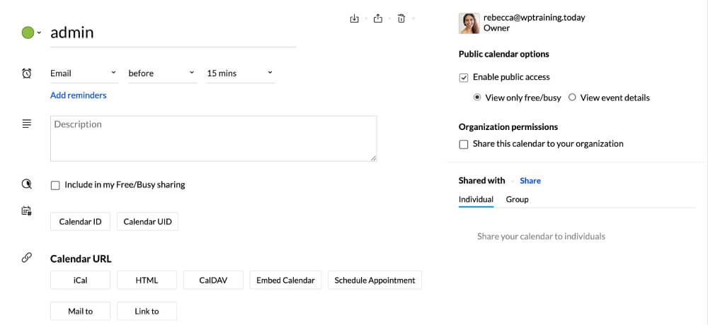 空闲？忙碌？让日历告诉访客！