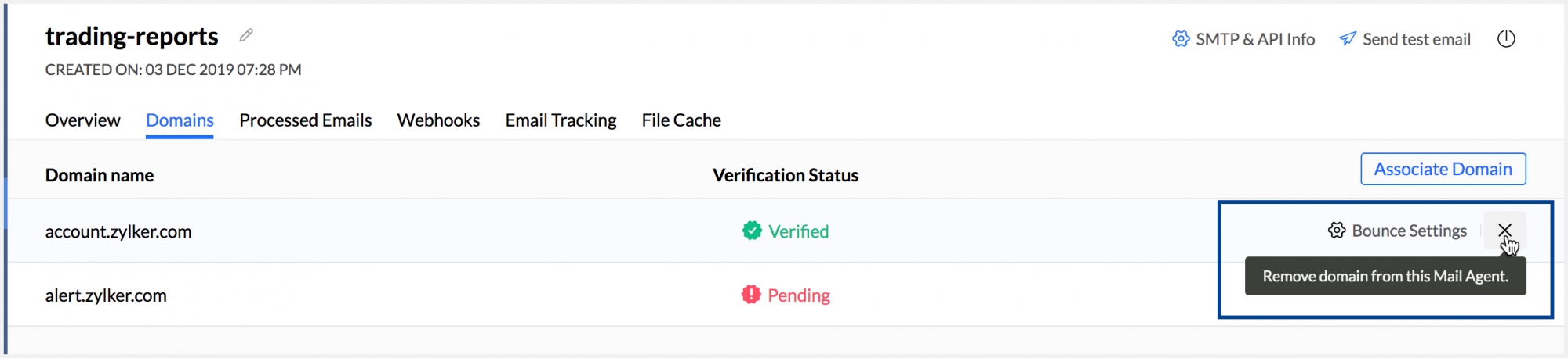 如何从邮件代理中删除域