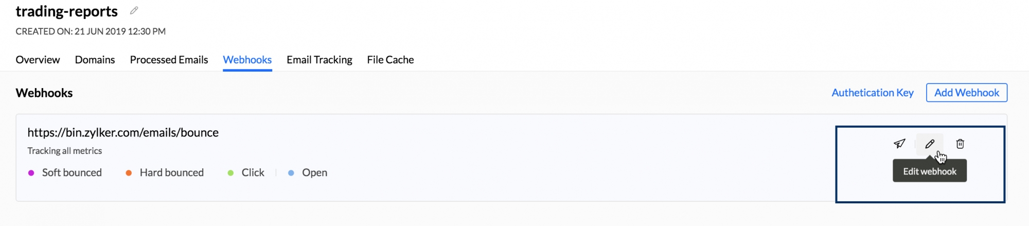 编辑您的网络挂钩 URL
