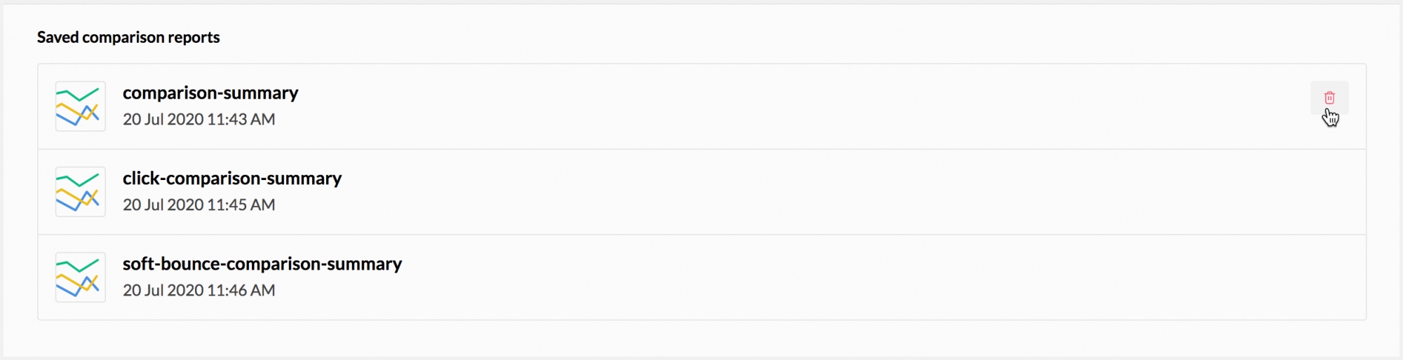 您可以删除邮件代理比较报告
