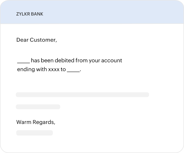 Account notification emails