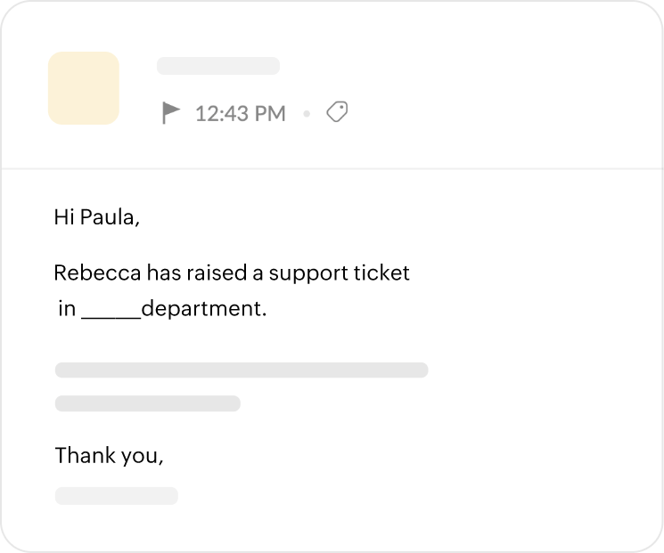 Support and feedback emails