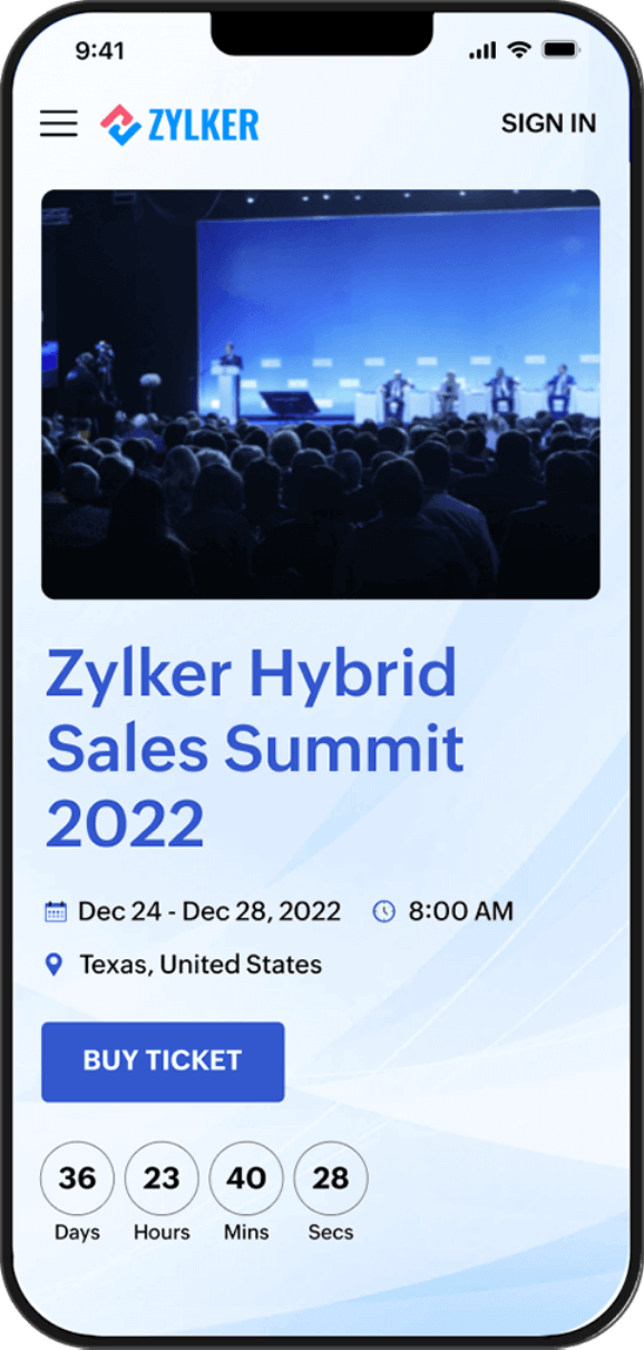 Event app for attendees